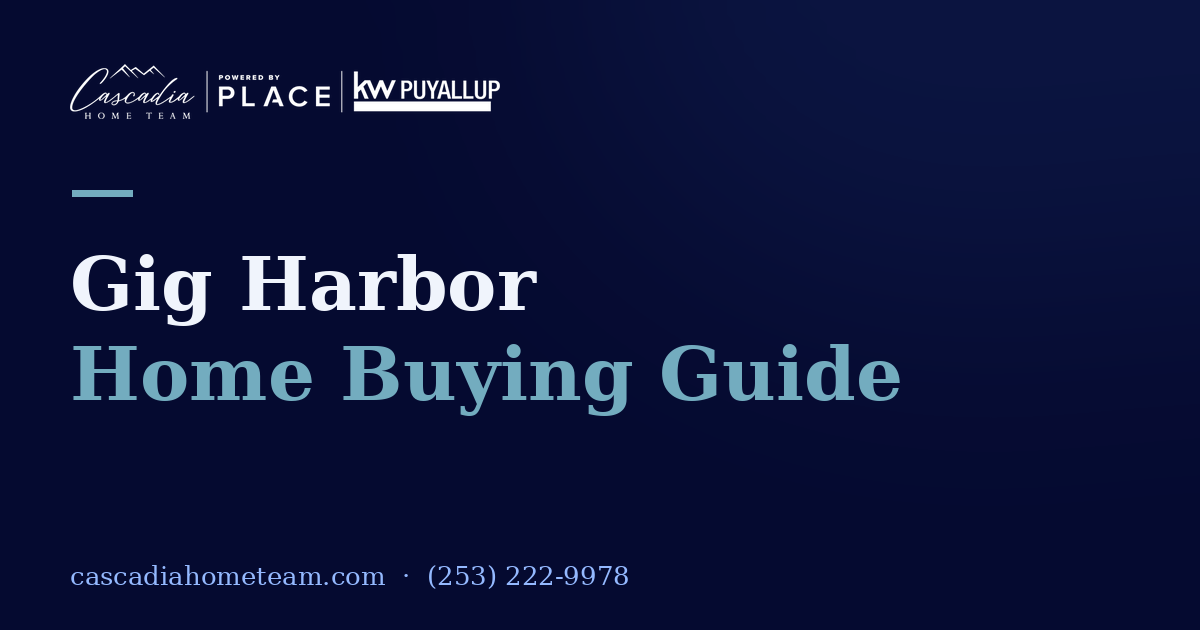Gig Harbor, WA home buying guide — Cascadia Home Team, Nancy Lee