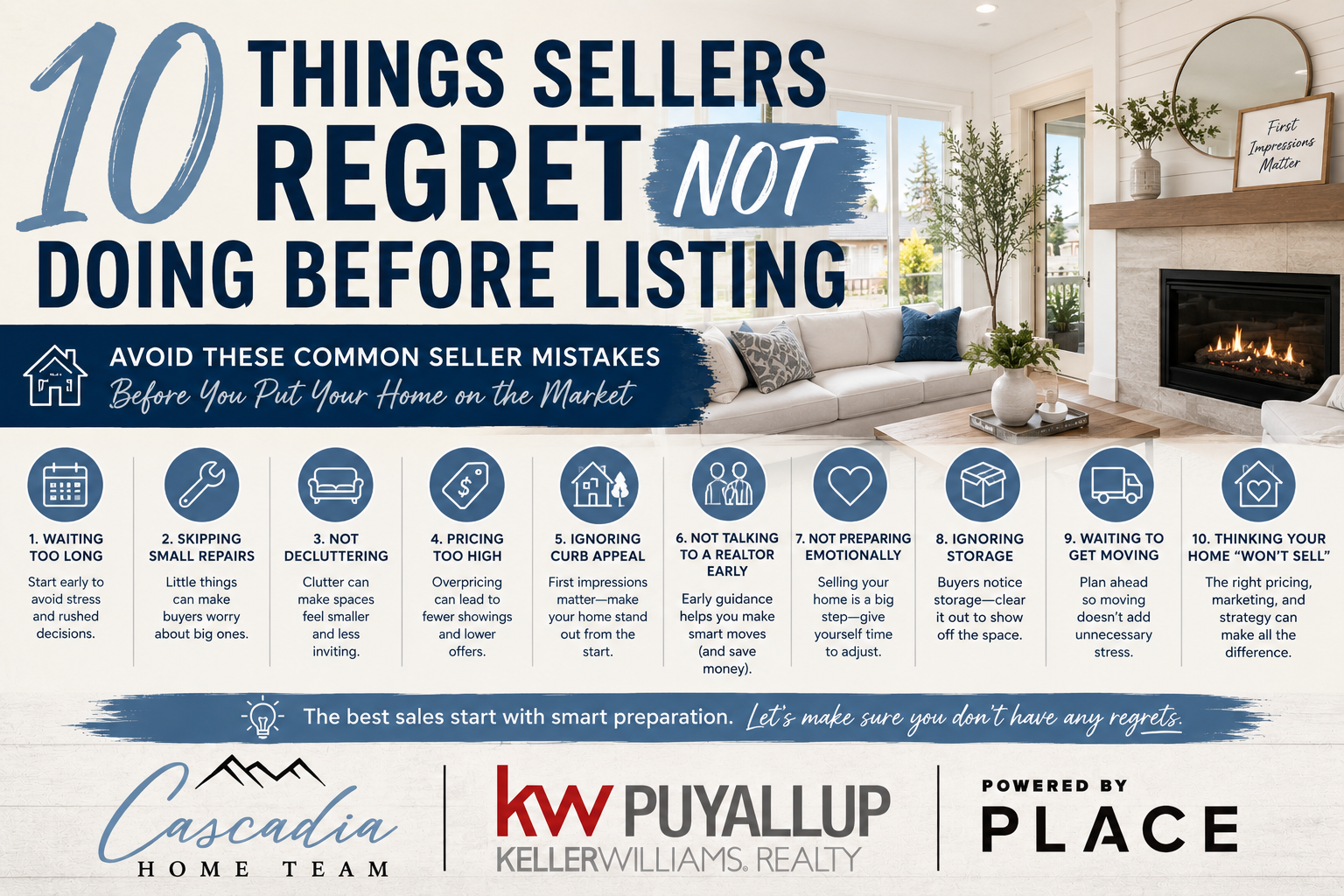 10 Things Sellers Regret NOT Doing Before Listing Their Home header image.