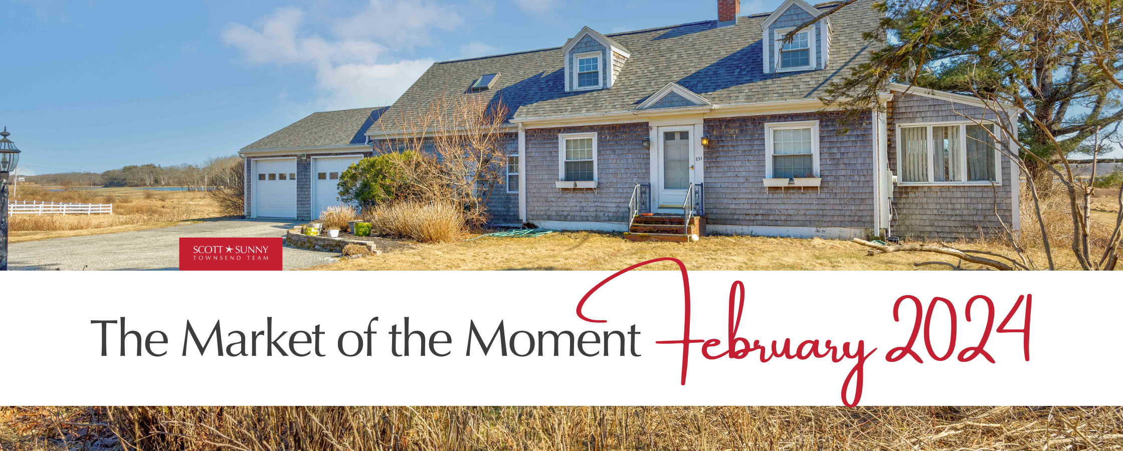 Your Real Estate Market Report | February 2024 Stats header image.