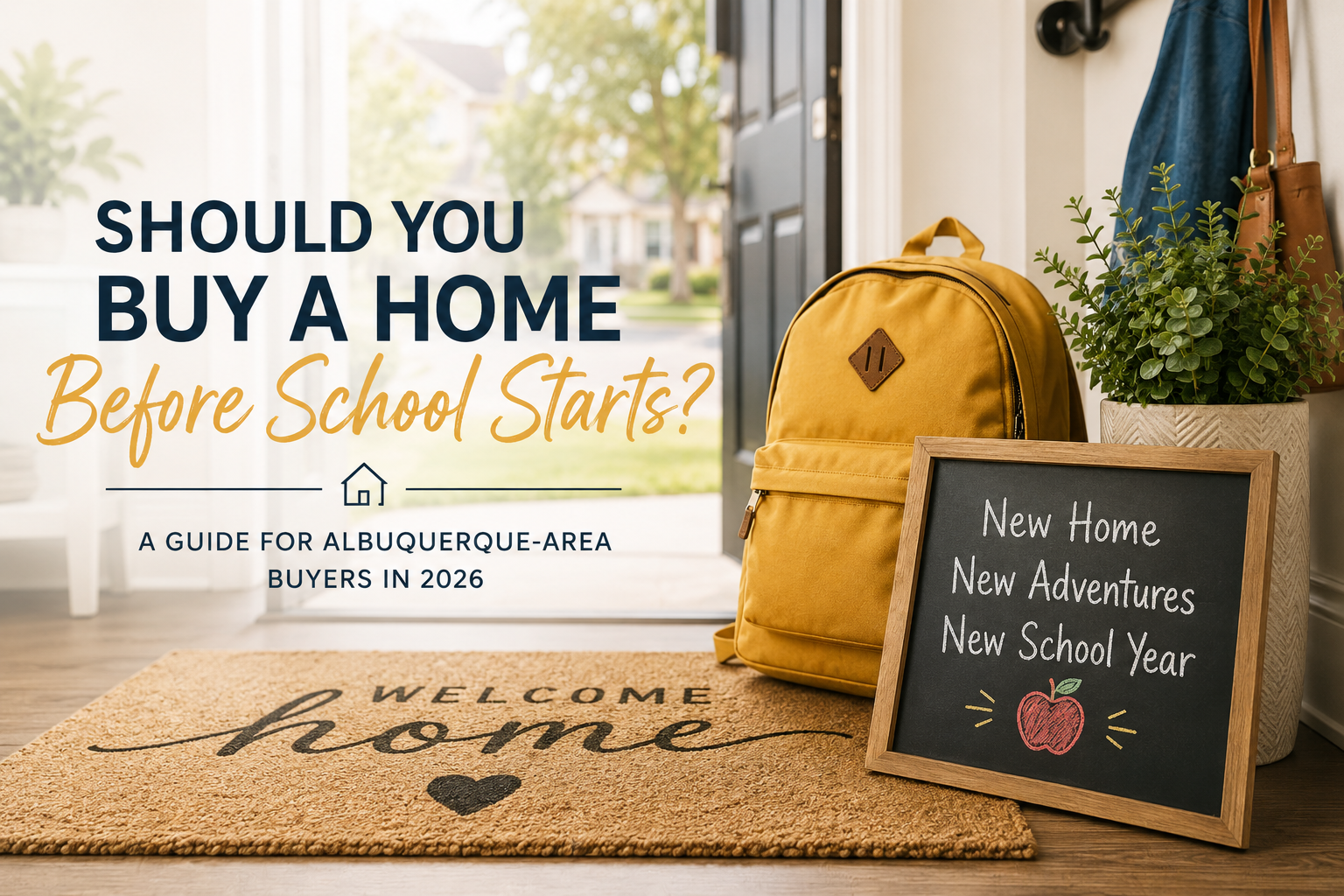 Should You Buy a Home Before School Starts? An Albuquerque Homebuyer's Guide for 2026 header image.