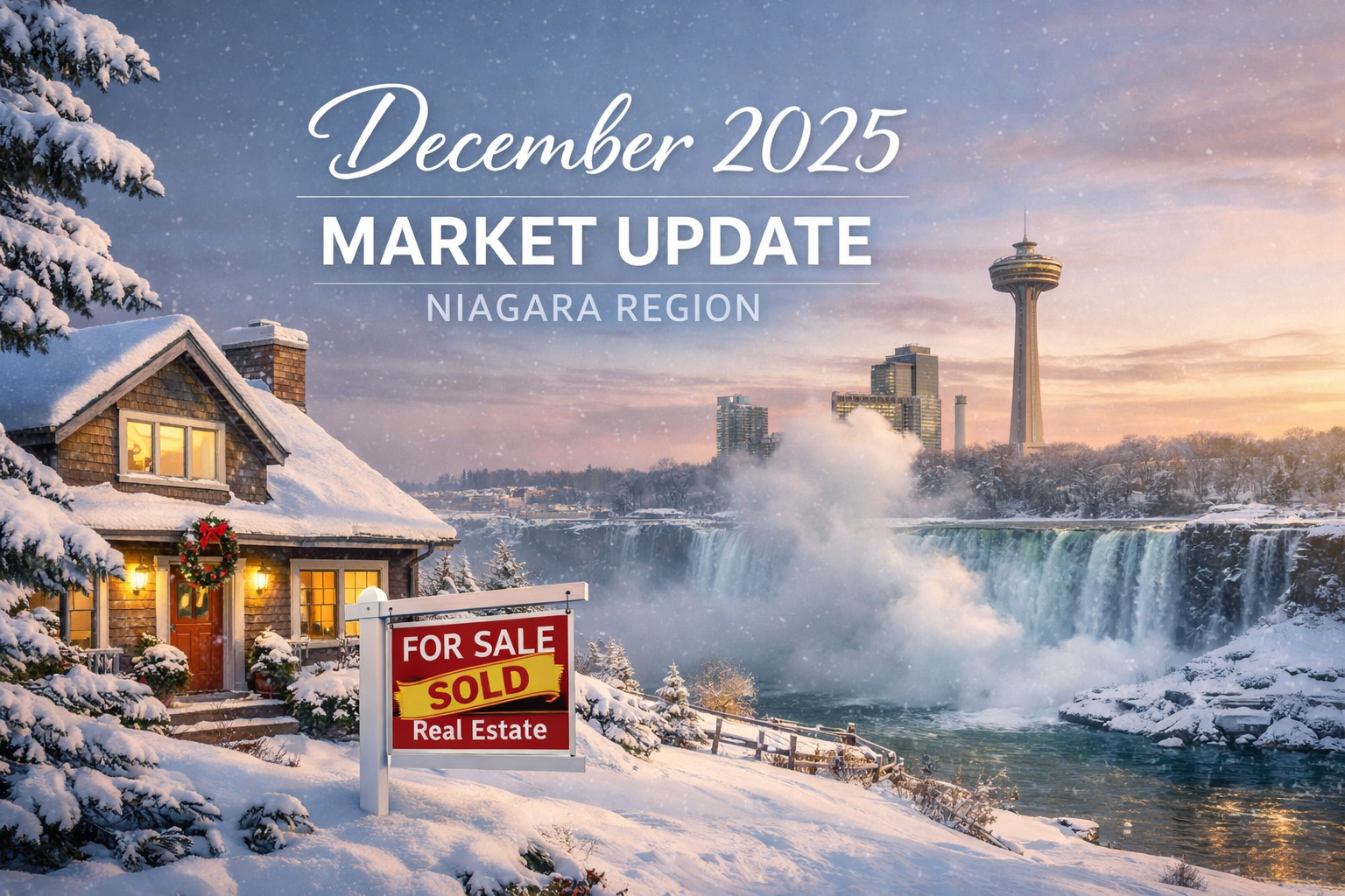 Niagara Real Estate Market Update — December 2025 header image.