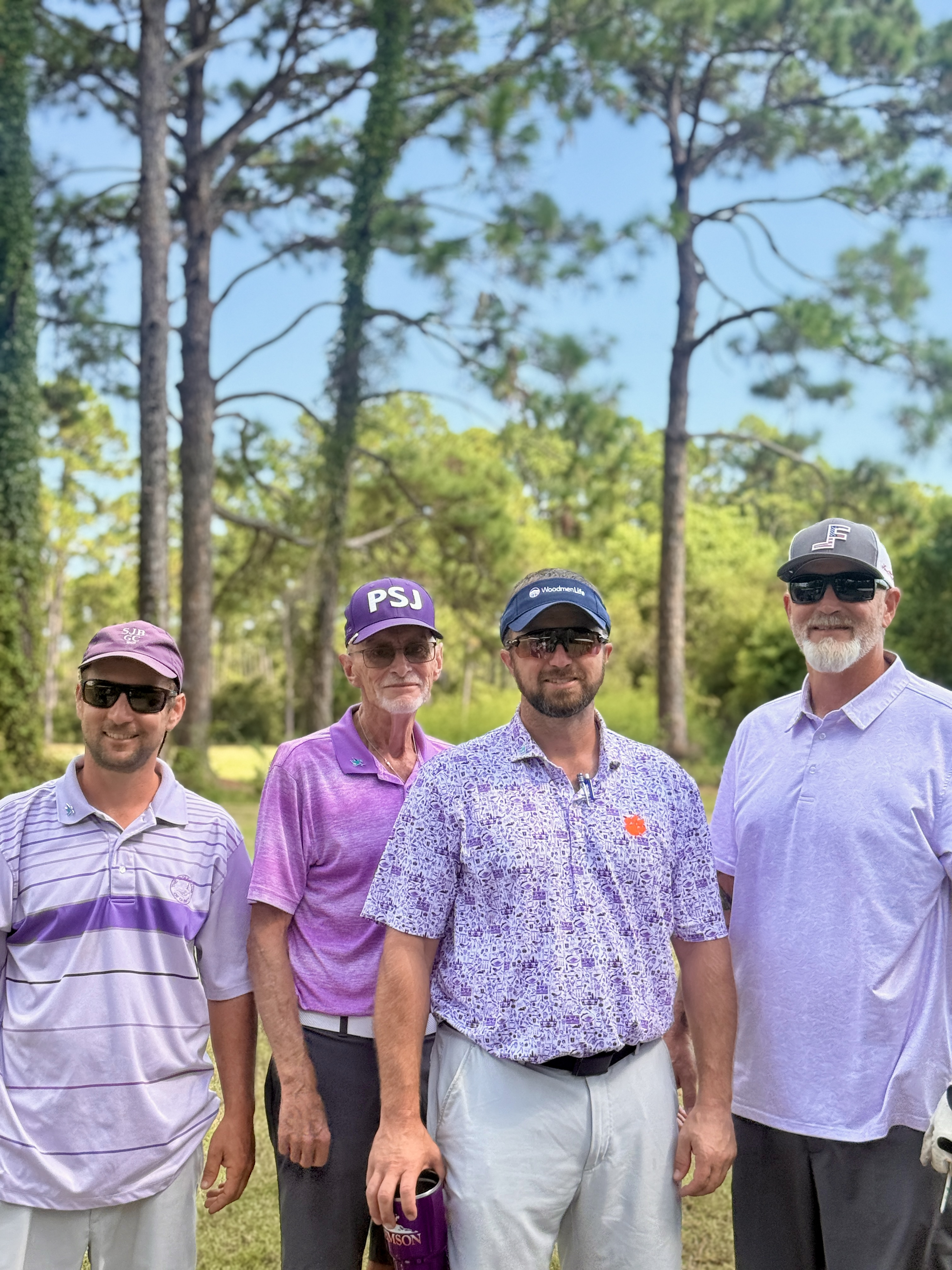 Four man team from the 2025 Drive For Hope Golf Tournament