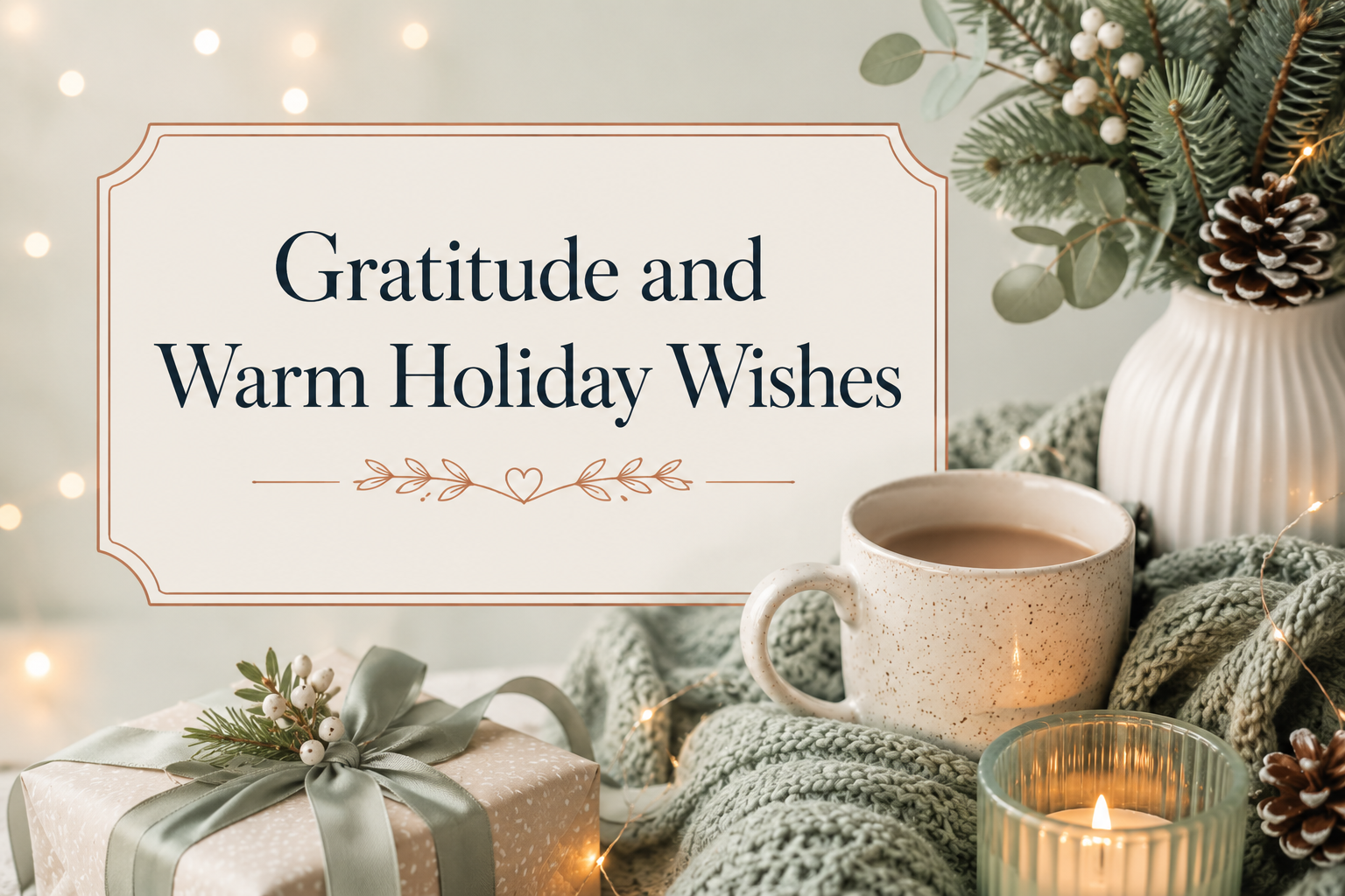 Gratitude and Warm Holiday Wishes header image.