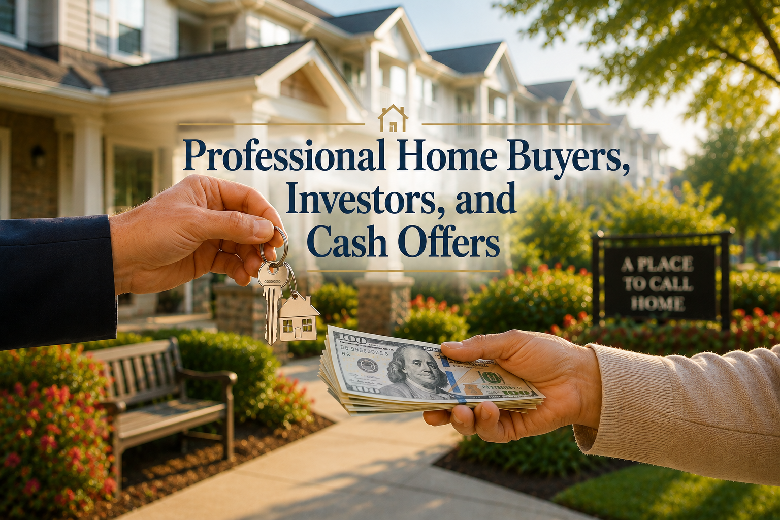 Professional Home Buyers, Investors, and Cash Offers header image.