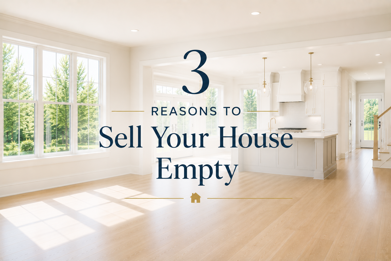 3 Reasons to Sell Your House Empty header image.