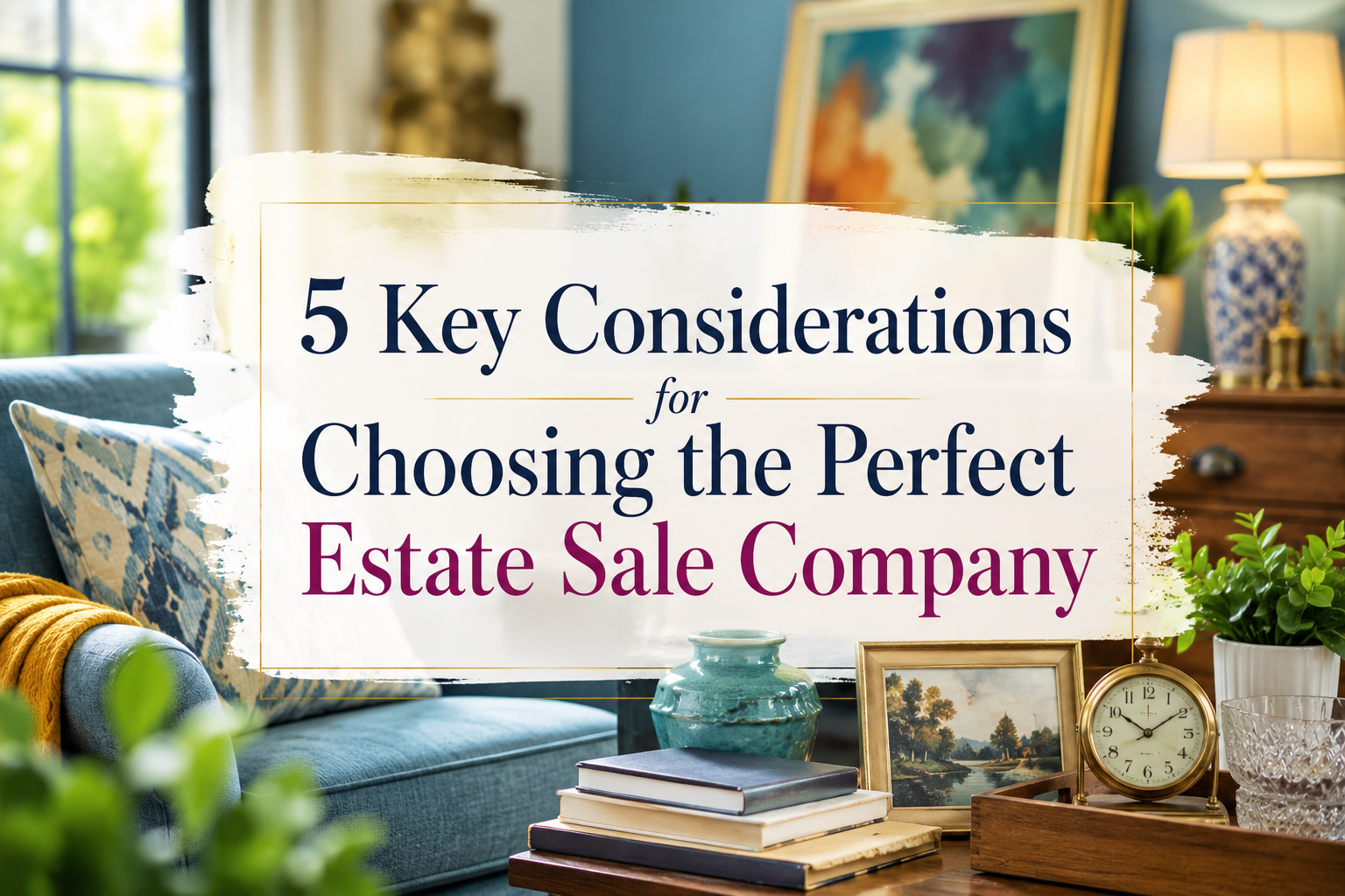 5 Key Considerations for Choosing the Perfect Estate Sale Company header image.
