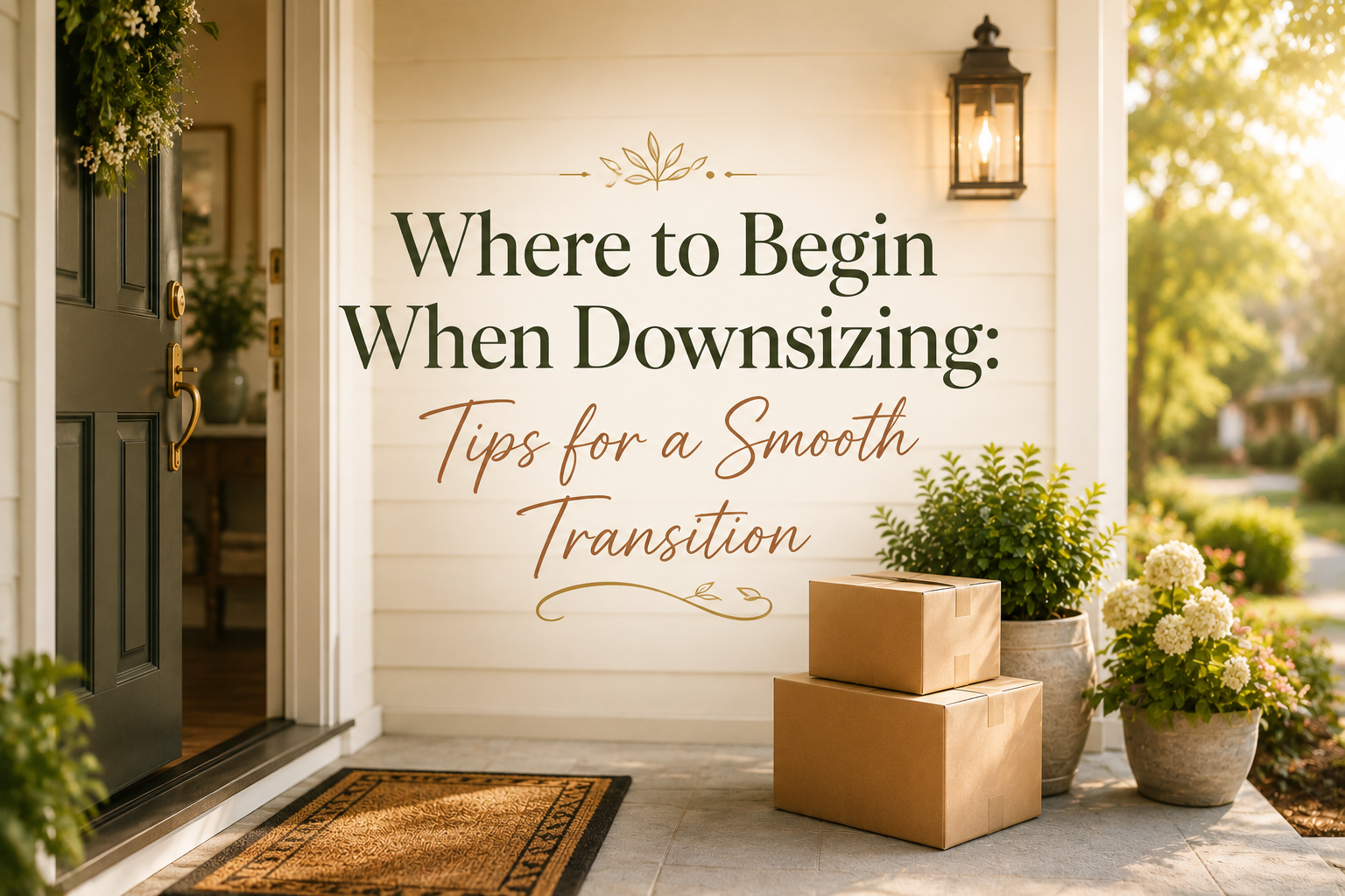 Where to Begin When Downsizing: Tips for a Smooth Transition header image.