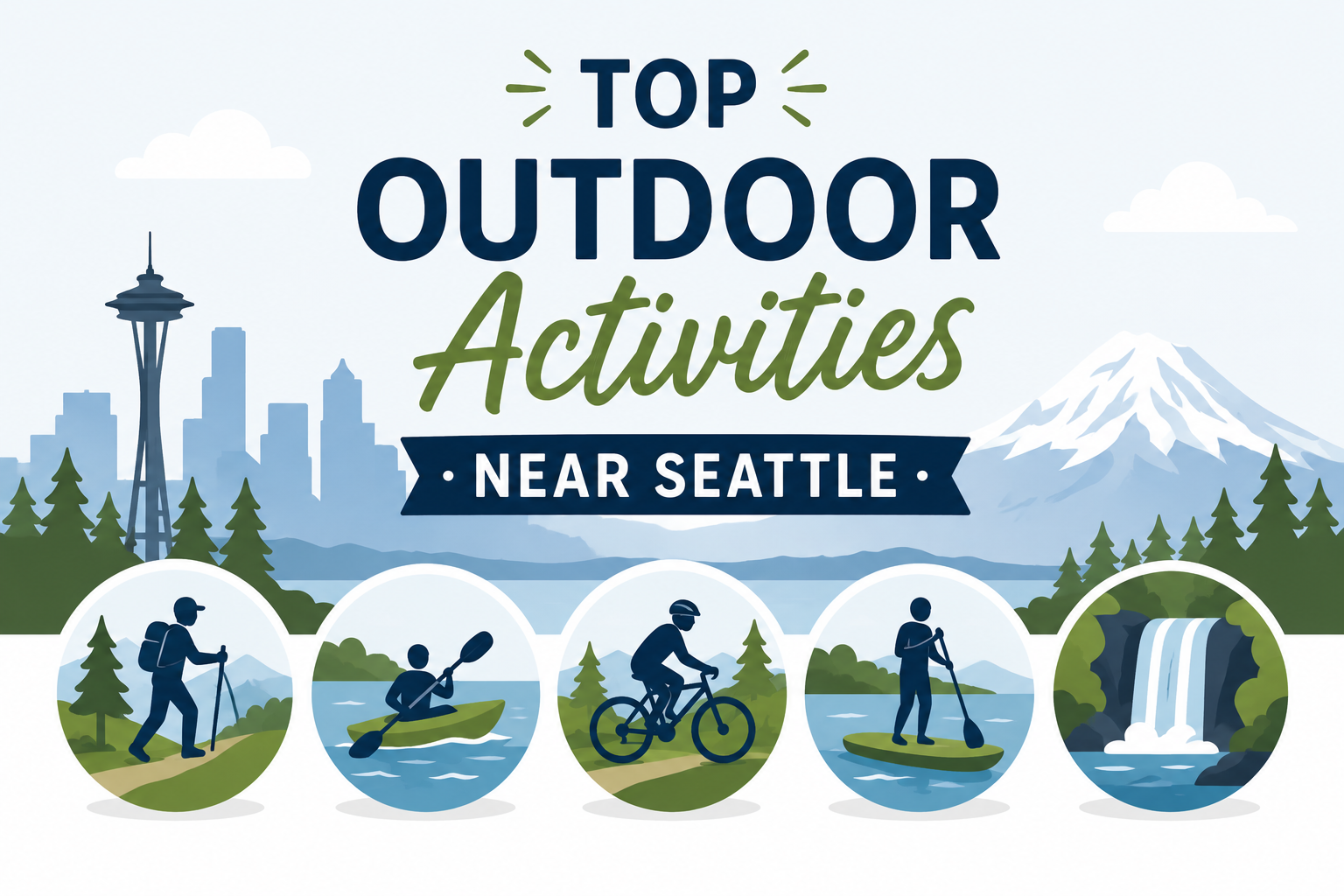 Top Outdoor Activities Near Seattle! header image.