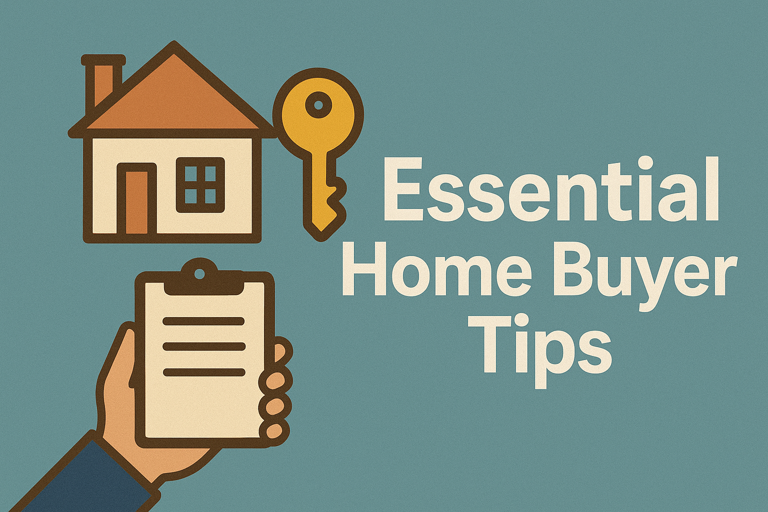 Graphic that says Essential Home Buyer Tips
