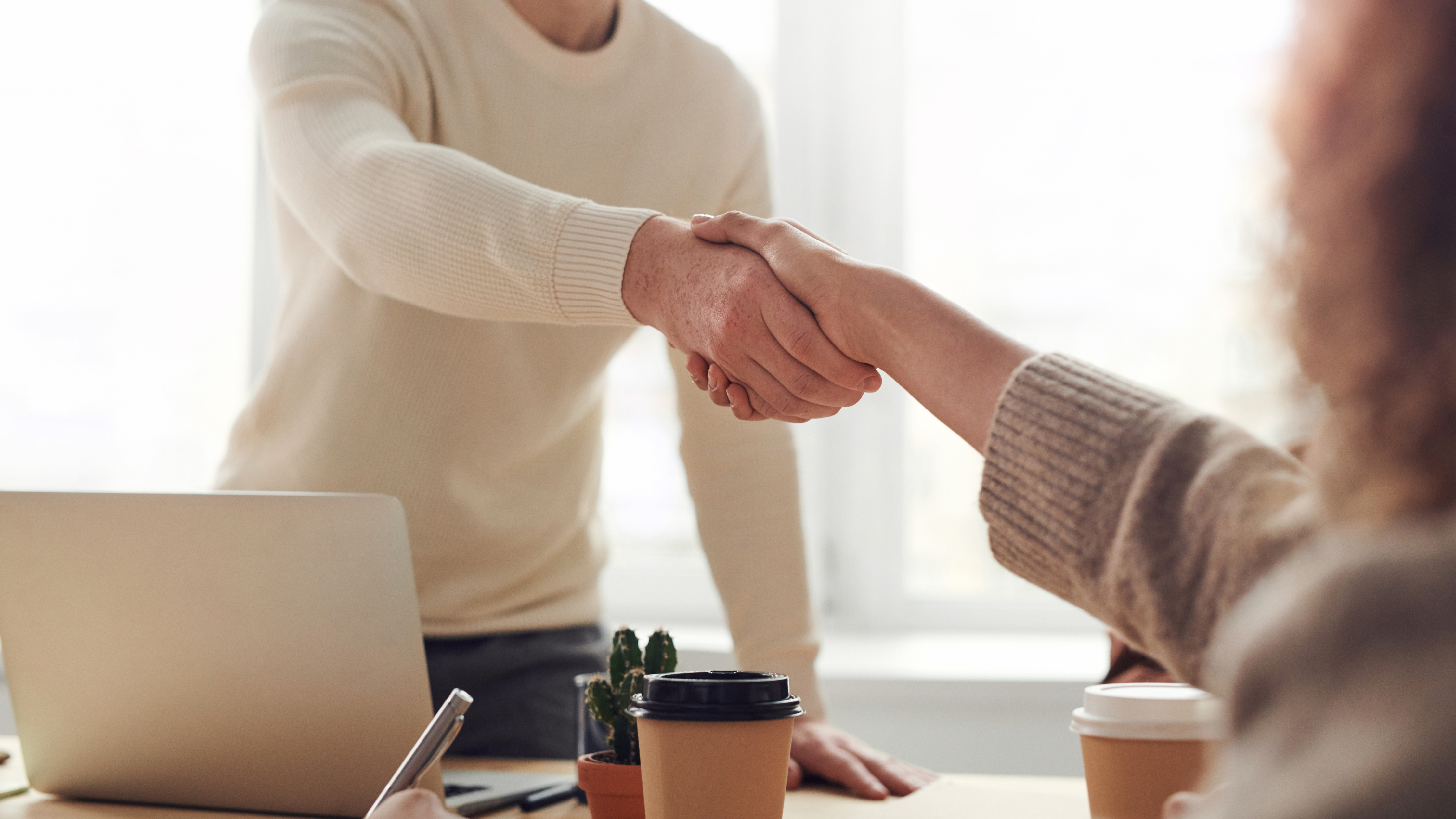 Shaking hands