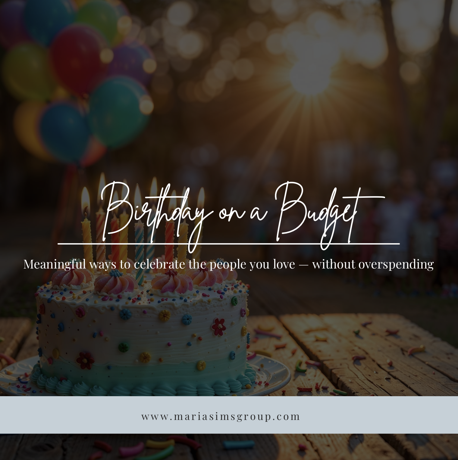 Birthday on a Budget header image.