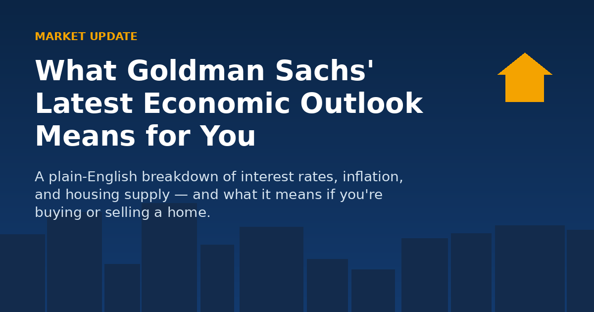 What Goldman Sachs' Latest Economic Outlook Means for Homebuyers & Sellers header image.