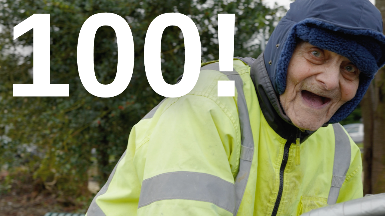 Burt the Walking Man of North Bend! header image.