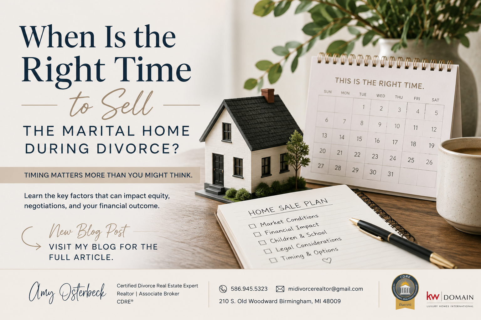 when to sell a marital home during divorce.