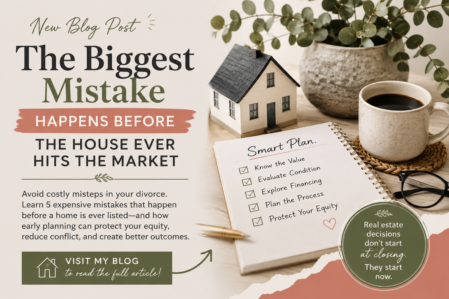 5 Costly Real Estate Mistakes to Avoid During Divorce | Michigan CDRE header image.