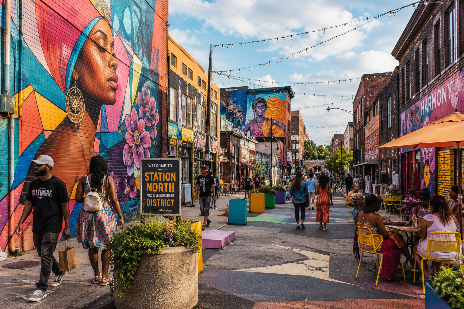 Public Art, Murals, and Creative Spaces Worth Visiting in Baltimore header image.