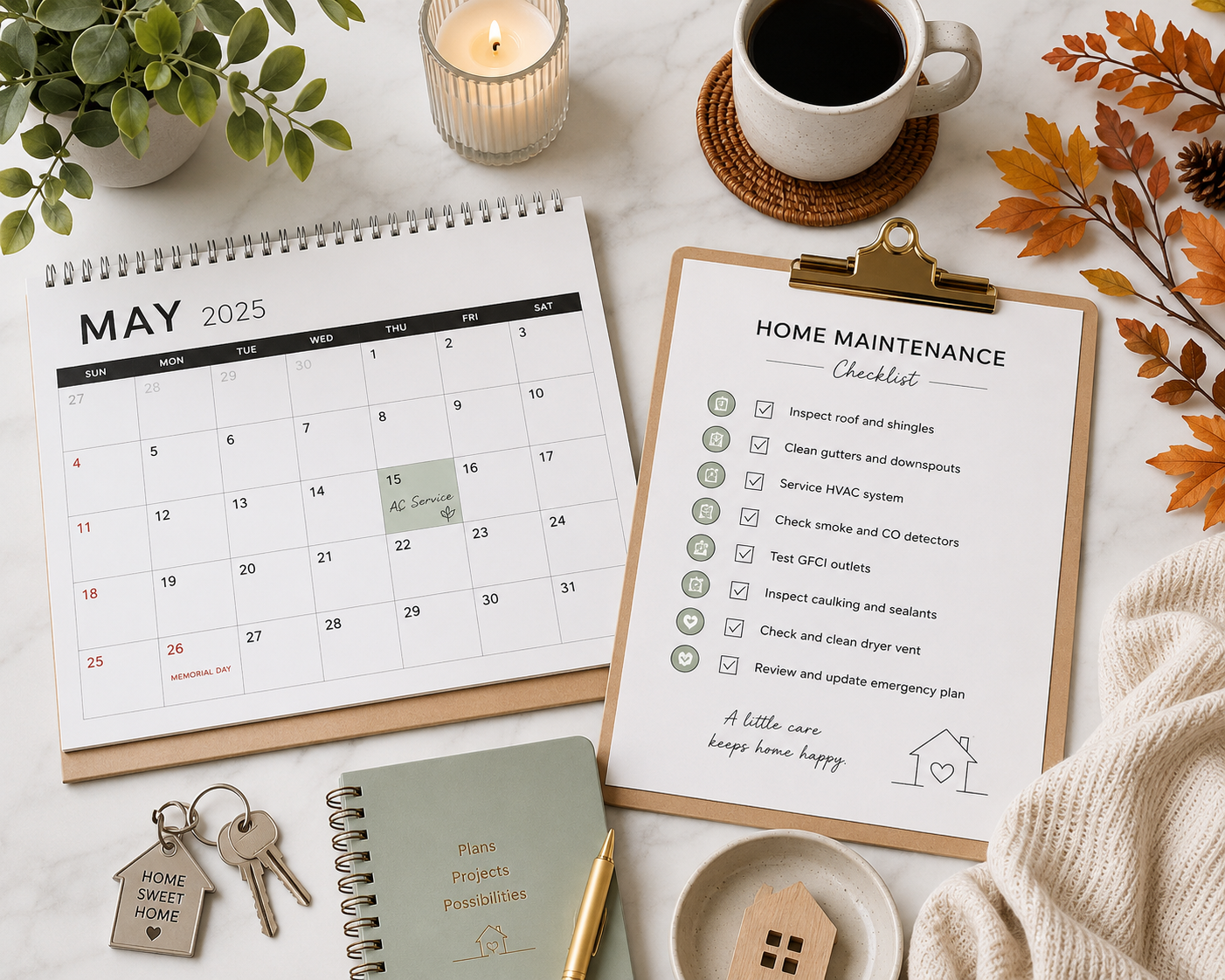 A Monthly Maintenance Calendar for Homeowners header image.