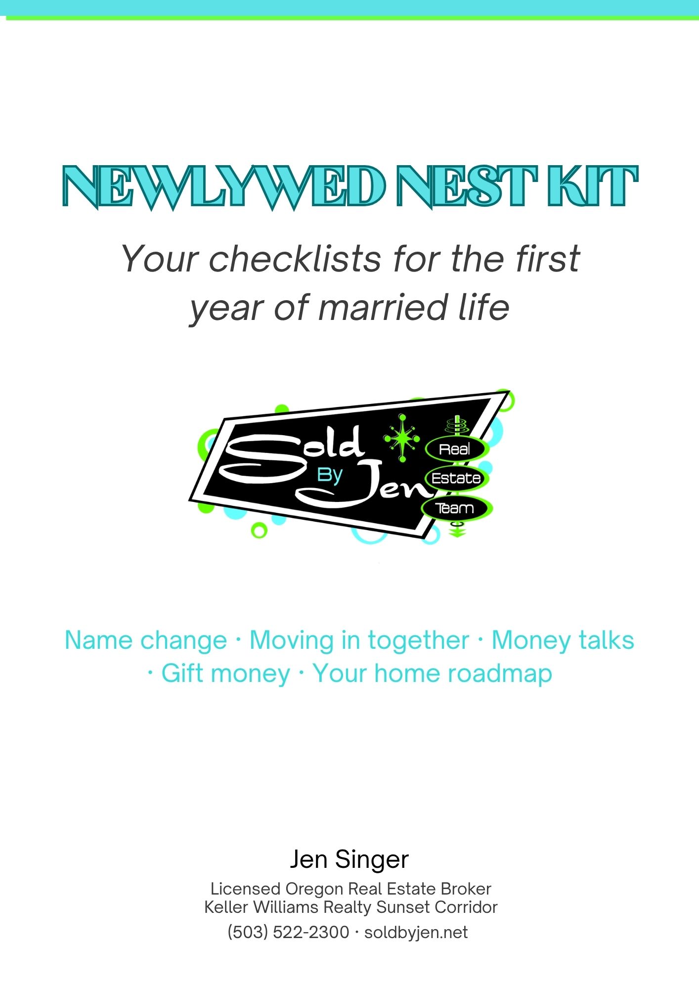 Newlywed Nest Kit cover: checklists for the first year of married life by Jen Singer