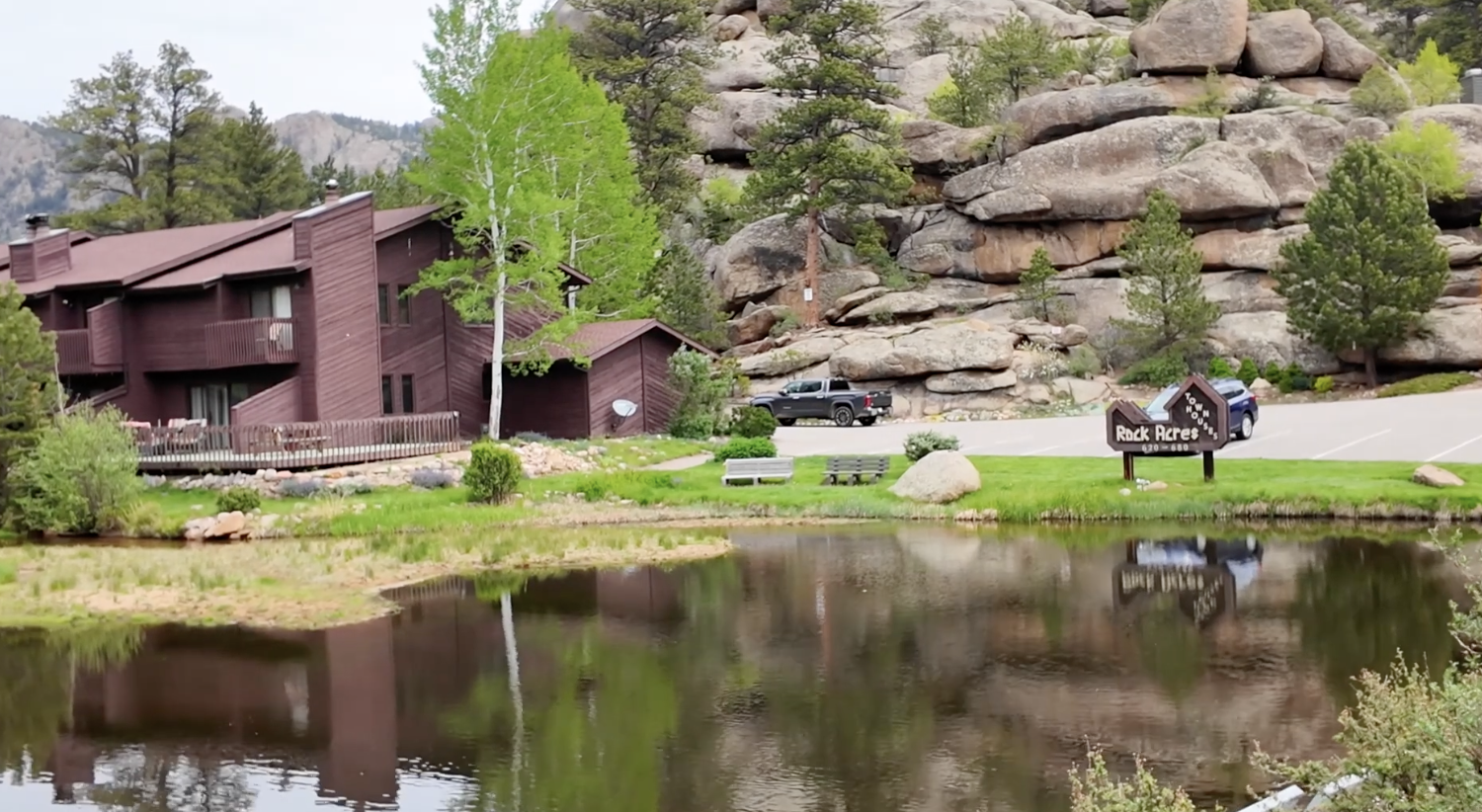 Rock Acres condos along Black Canyon Creek in Estes Park
