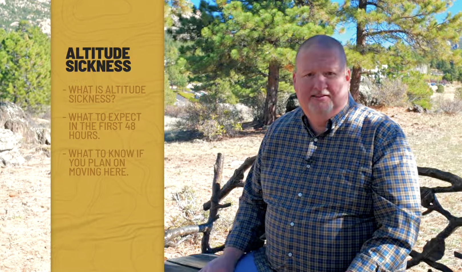 Visitor Enjoying Estes Park while acclimatizing to altitude