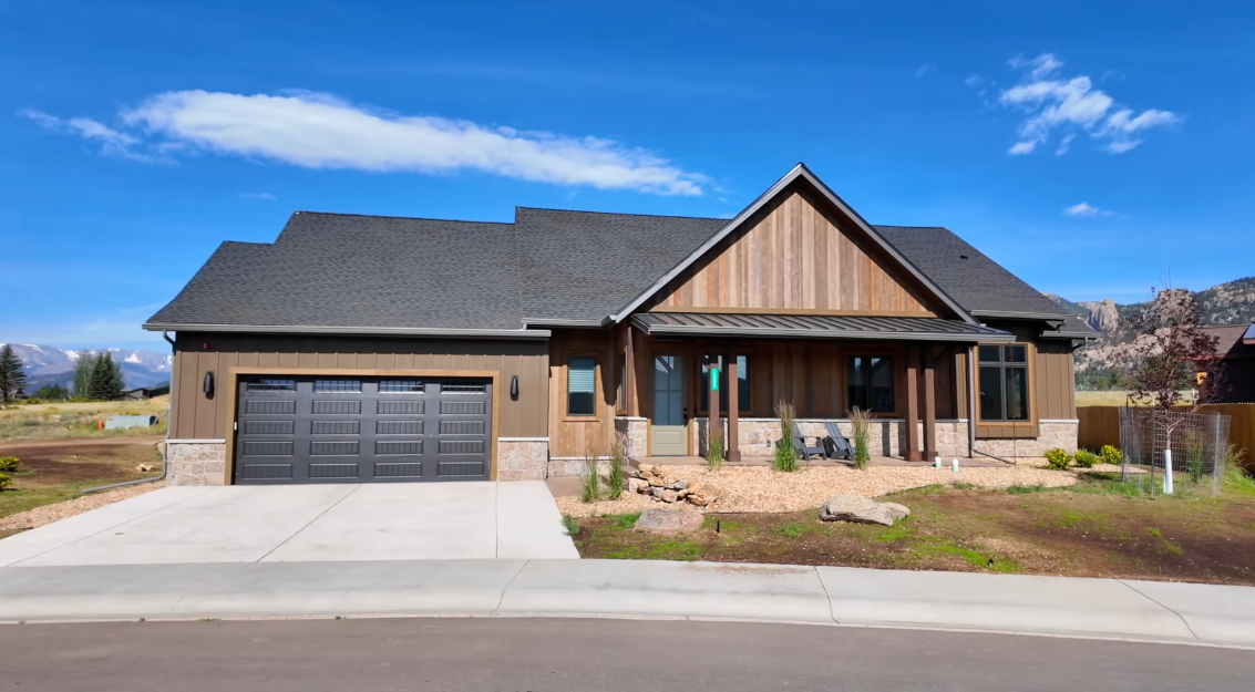 Wildfire development new construction homes in Estes Park with Estes Valley mountain views