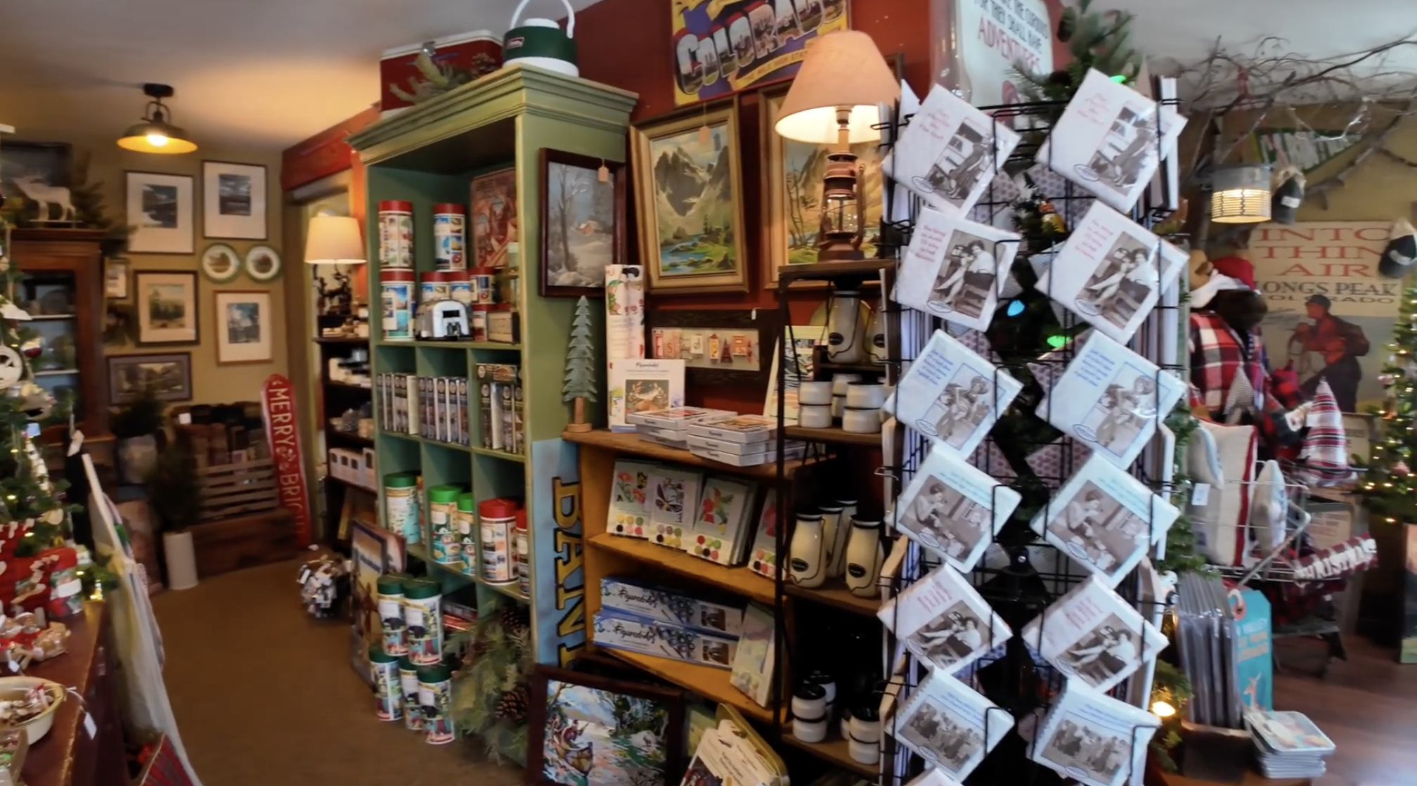 CABINtique storefront in Estes Park featuring vintage cabin decor and mountain collectibles