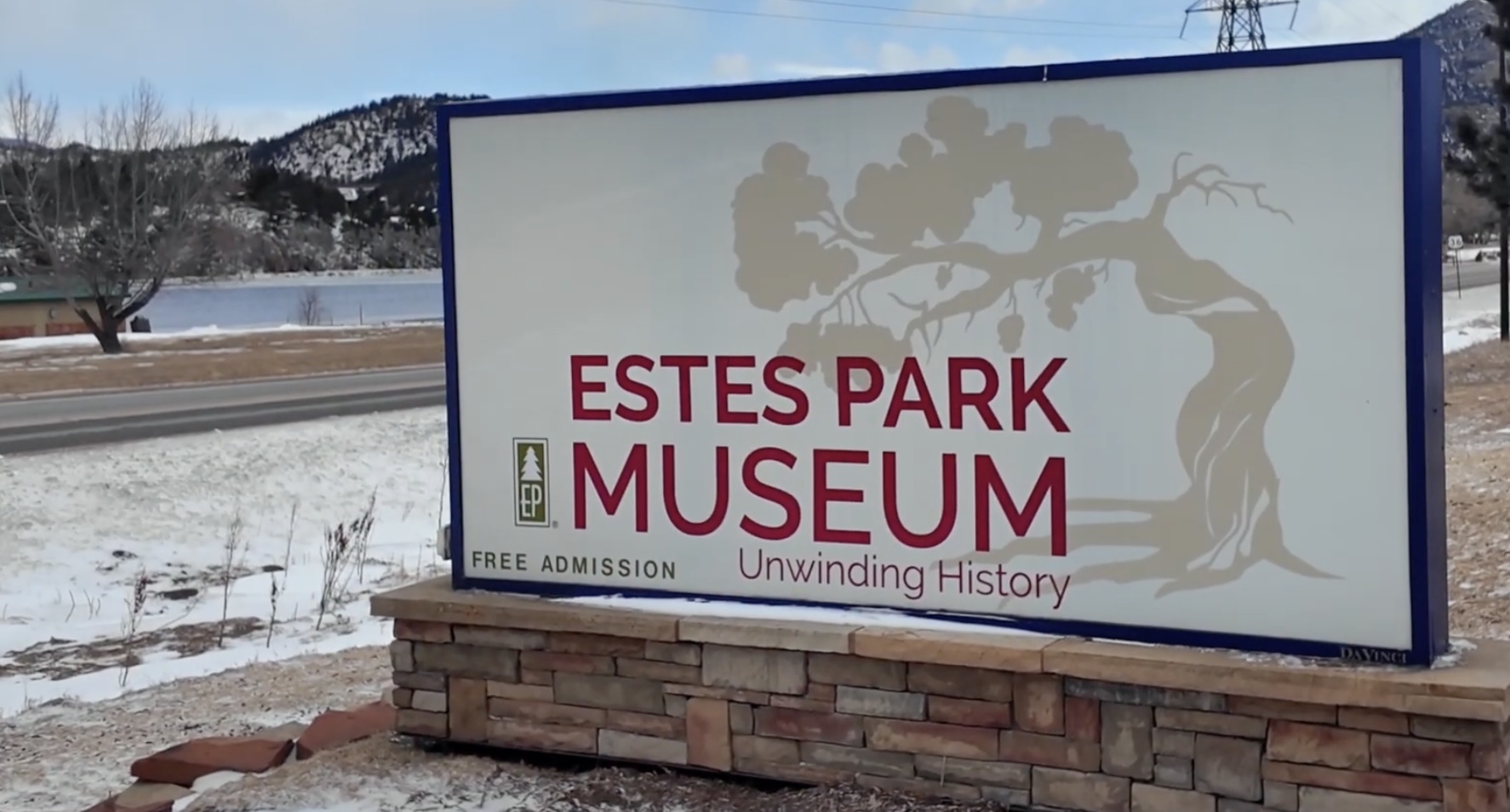Estes Park Museum building located at the corner of Route 36 and 4th Street in Estes Park, Colorado