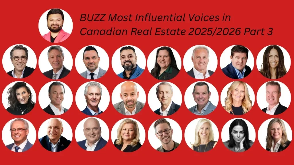 BUZZ 100 Honourees, Most Influential Voices in Canadian Real Estate 2025/2026, BUZZ BUZZ MEDIA header image.