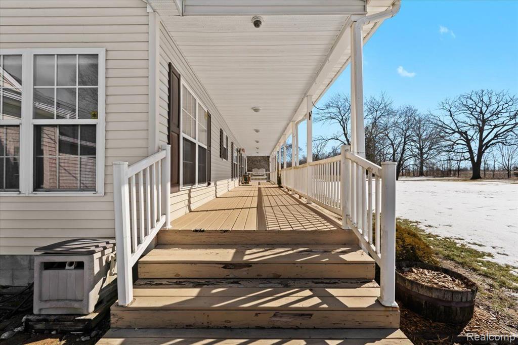Front porch in the winter
