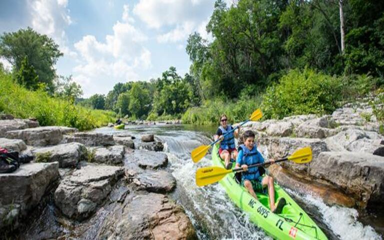 Kayaking on a River