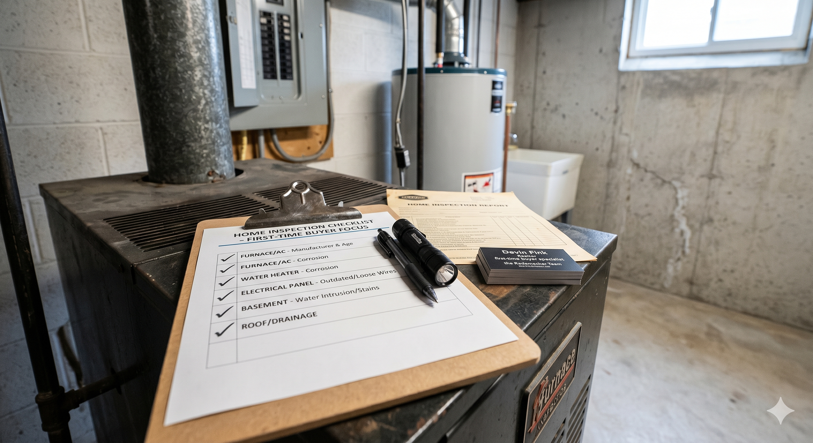 Clipboard on a furnace