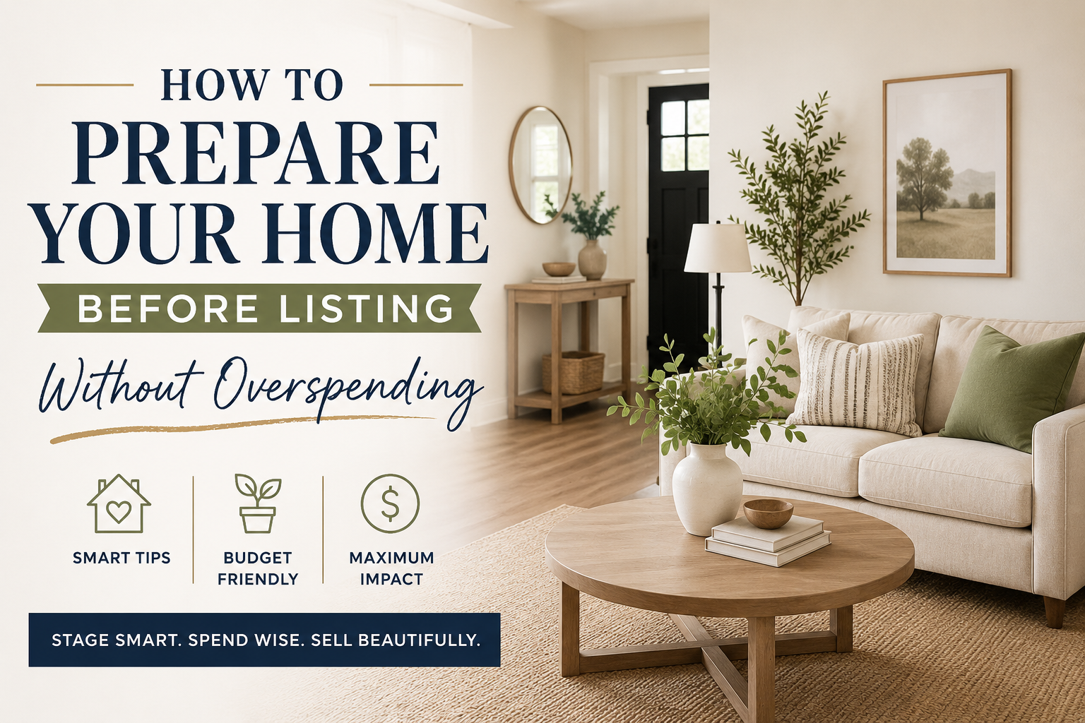 How to Prepare Your Home Before Listing Without Overspending header image.