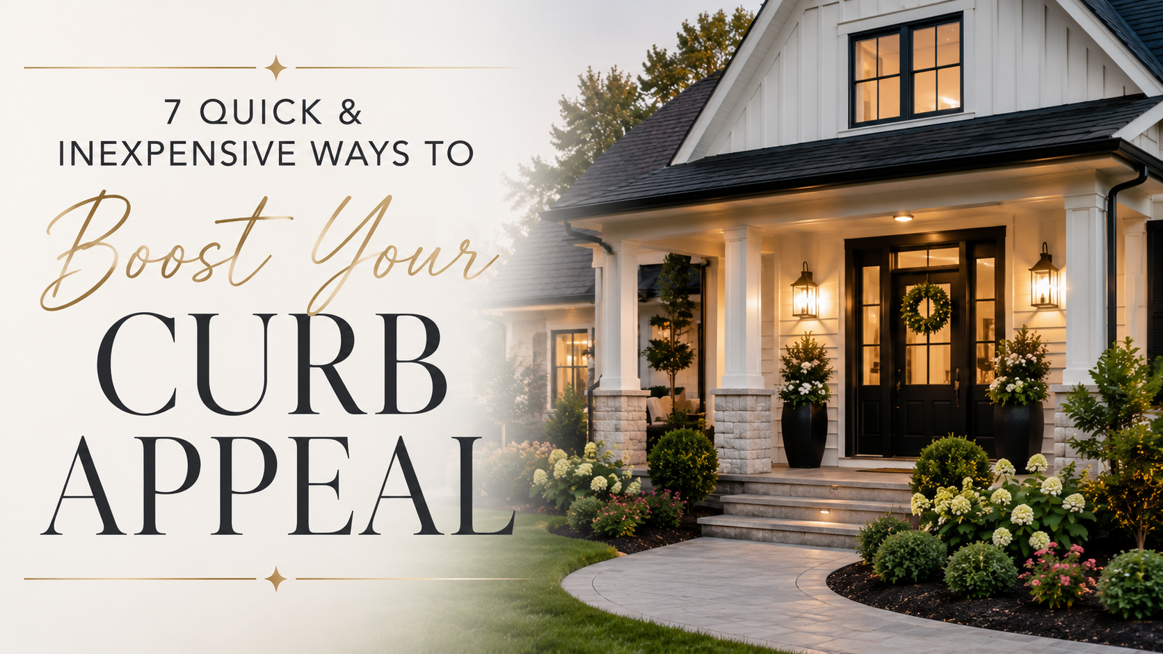 7 Quick and Inexpensive Ways to Boost Your Home's Curb Appeal header image.