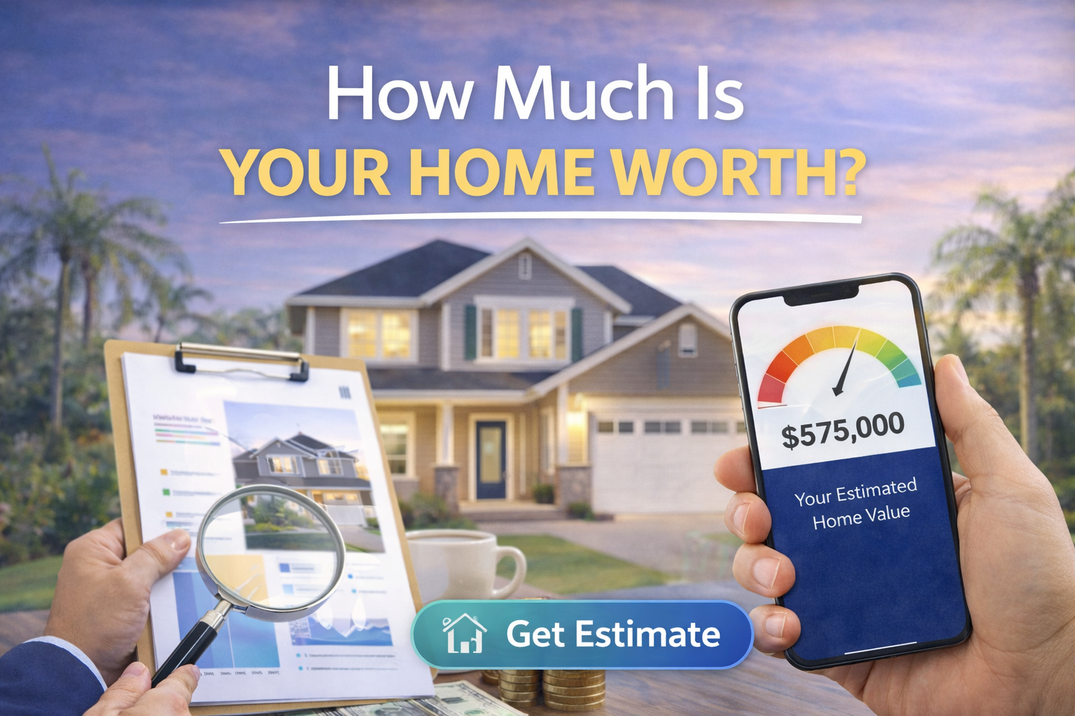 Davenport Florida home exterior with landscaping representing home valuation and real estate market value