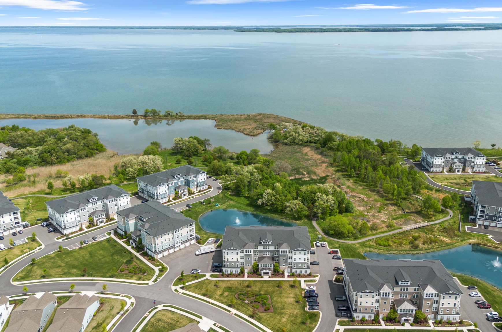 Luxury condo at Four Seasons at Kent Island with winter water views
