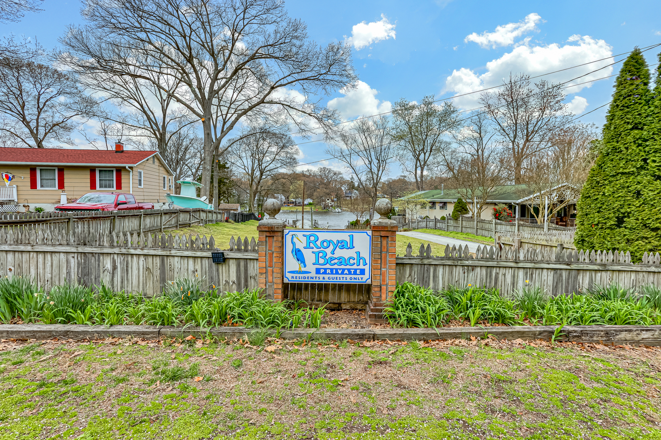 Royal Beach - Pasadena Waterfront Community with Water Privileges, Dock, Boat Launch and Ball Fields header image.