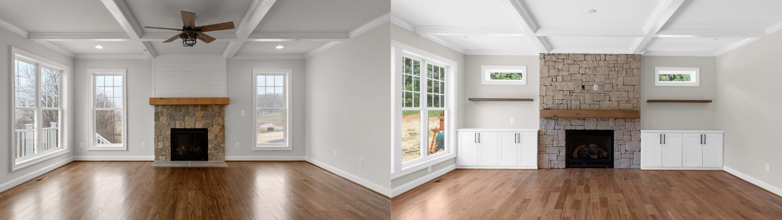 JMB Homes - WHICH ONE - Pick Your Favorite Tulare Fireplace header image.