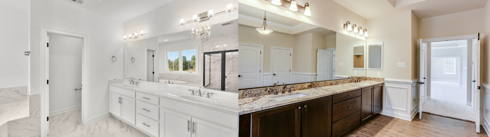 JMB Homes - WHICH ONE - Pick Your Favorite Annandale Master Bath Sink header image.
