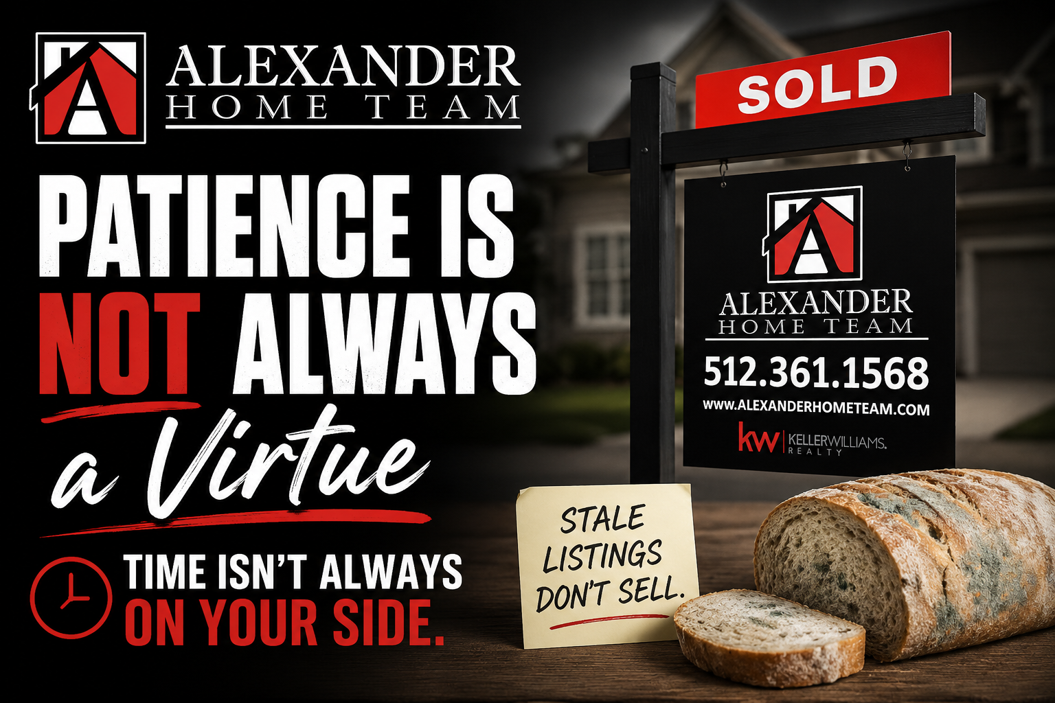 Patience is NOT Always a Virtue When Selling Your Home header image.