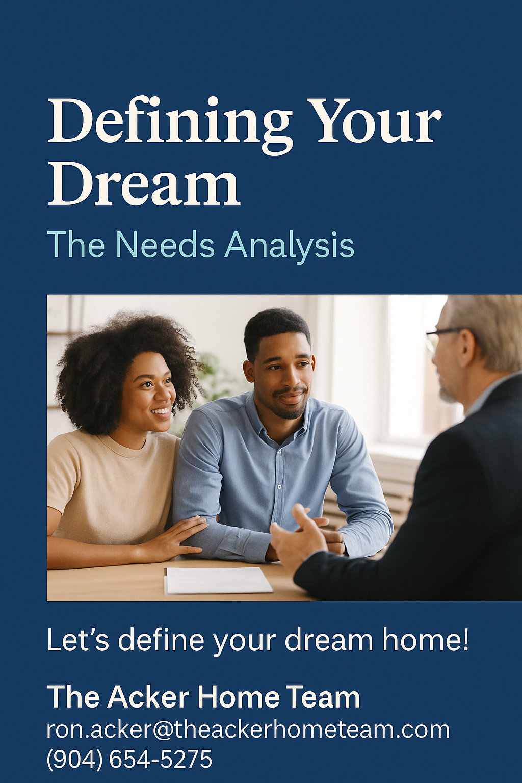 The Needs Analysis - Defining Your Dream header image.