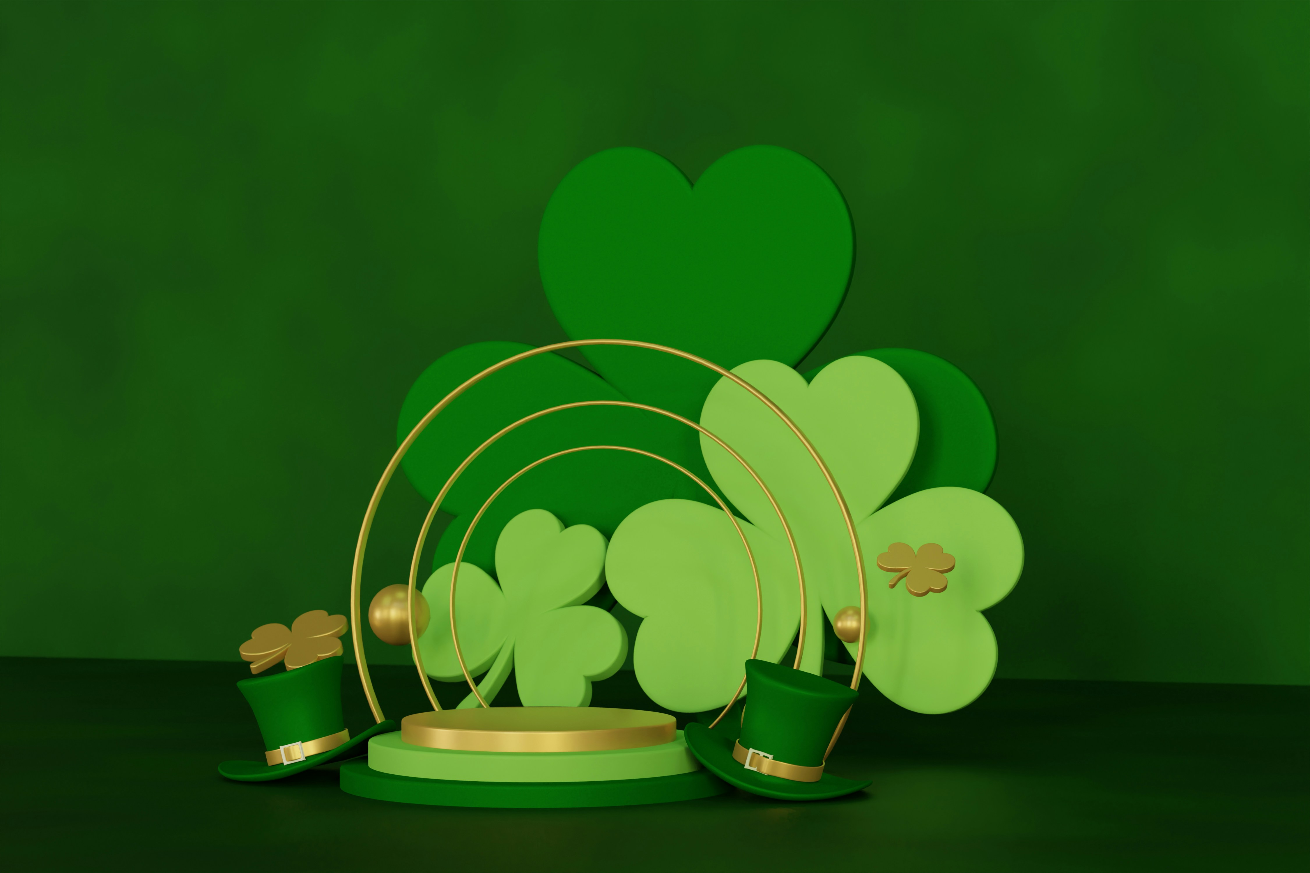 luck st patricks day green shamrocks on a green background luck in real estate