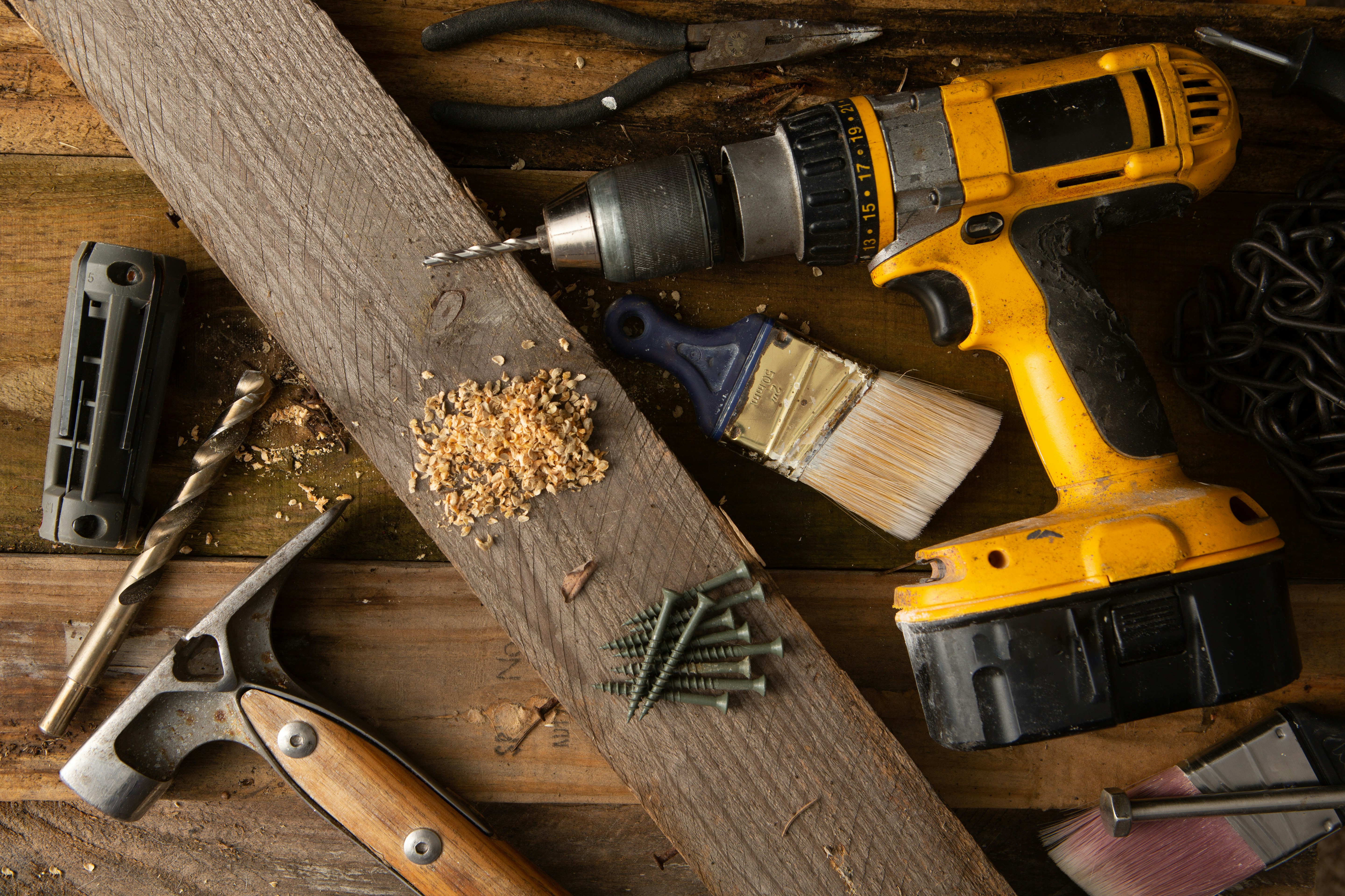 close up of tools to repair renovate and fix home to prepare for a real estate listing