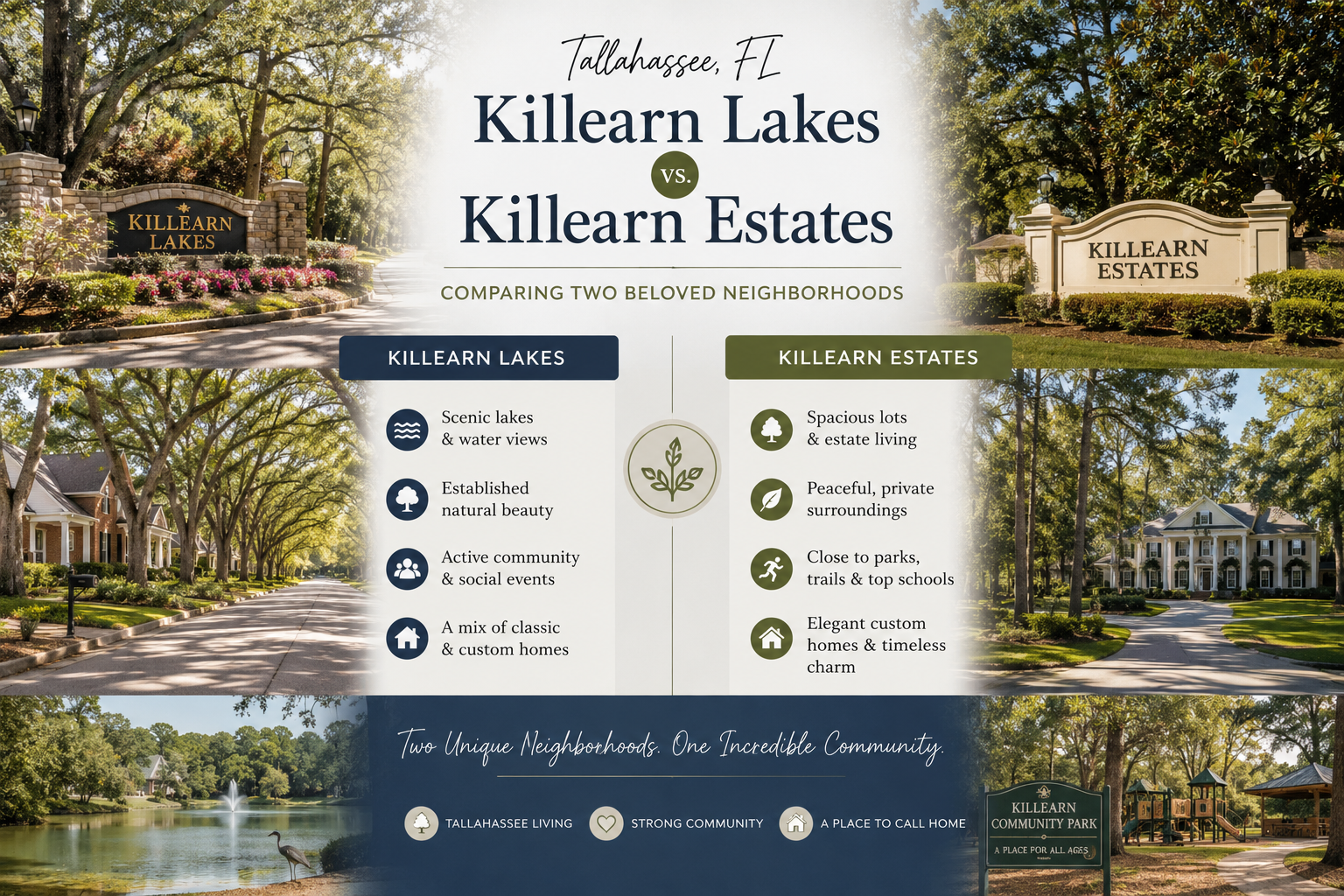 Exploring Killearn Lakes and Killearn Estates: Two Distinct Neighborhoods in Tallahassee, FL header image.