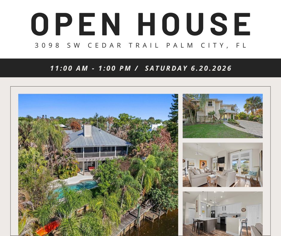 OPEN HOUSE + PRICE IMPROVEMENT!  WATERFRONT PROPERTY IN PALM CITY! header image.
