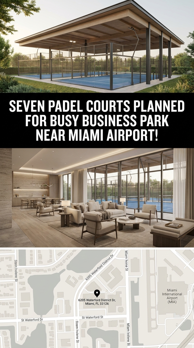 Padel Courts Proposed in Miami-Dade Business Park as Sport’s Popularity Explodes header image.