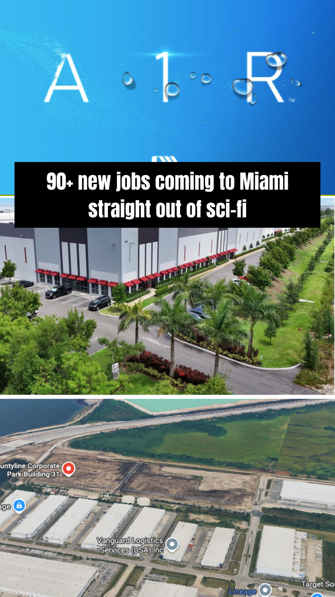 A1RWATER Moves Global HQ from Abu Dhabi to Hialeah, Bringing Jobs and Innovation to South Florida header image.