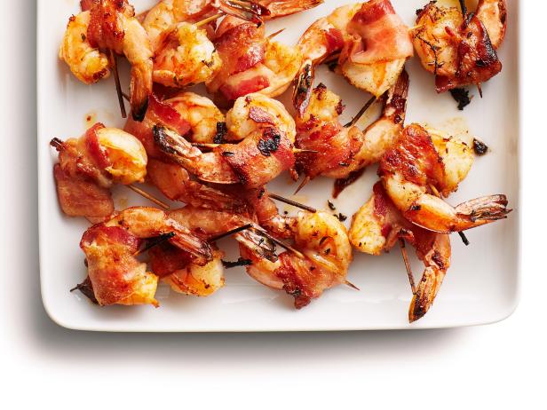 Bacon-Wrapped Jalapeño Shrimp with Cherry Cola BBQ Sauce header image.