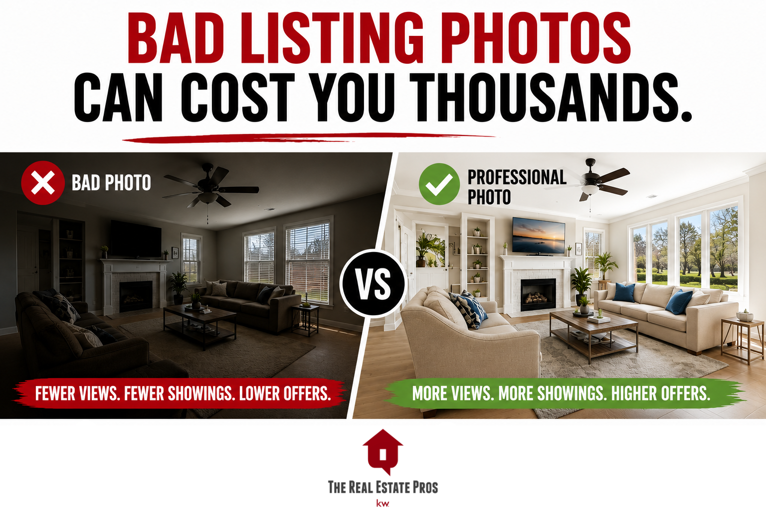 Bad Listing Photos Can Cost You Thousands: Why Professional Real Estate Photography Matters header image.