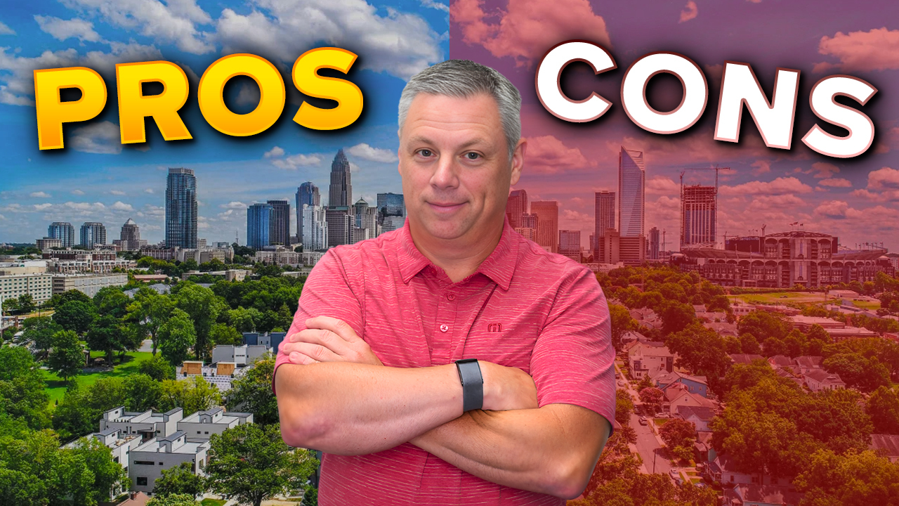 Living in CHARLOTTE North Carolina: The PROS & CONS of 2026! 😨 header image.
