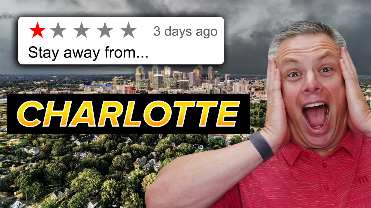 BRUTALLY Honest Reviews of Living in CHARLOTTE North Carolina 2026!! header image.